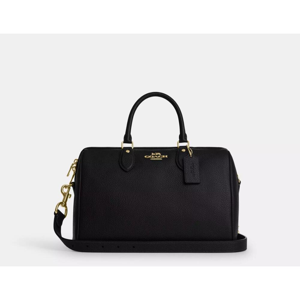 Coach CV960 Rowan Large Pebbled Leather Satchel Bag - Pre-Owned